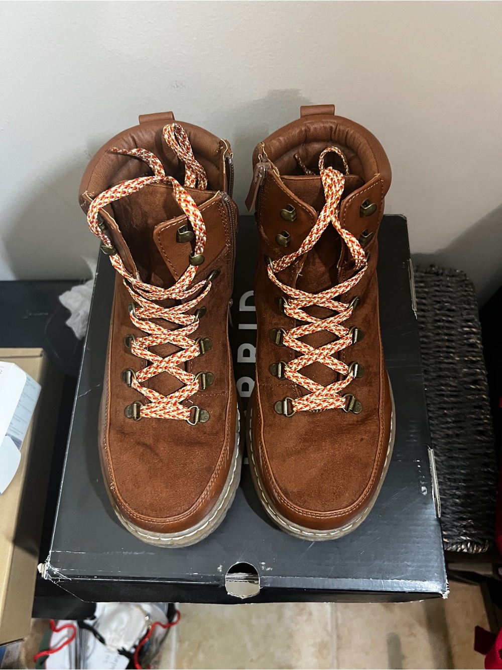 torrid Tan/Brown Suede Lace-Up women’s Work Boot